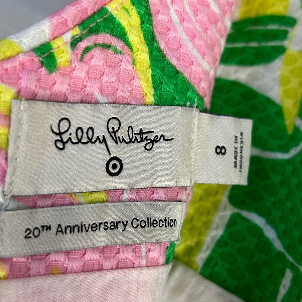 Lilly Pulitzer Pink Green Floral Shift Dress - Picture 6 of 6